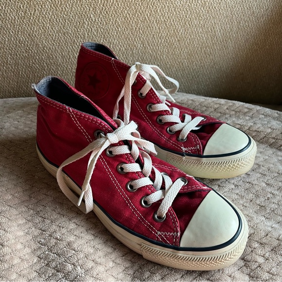 Red Mid-Top Converse - Picture 4 of 4